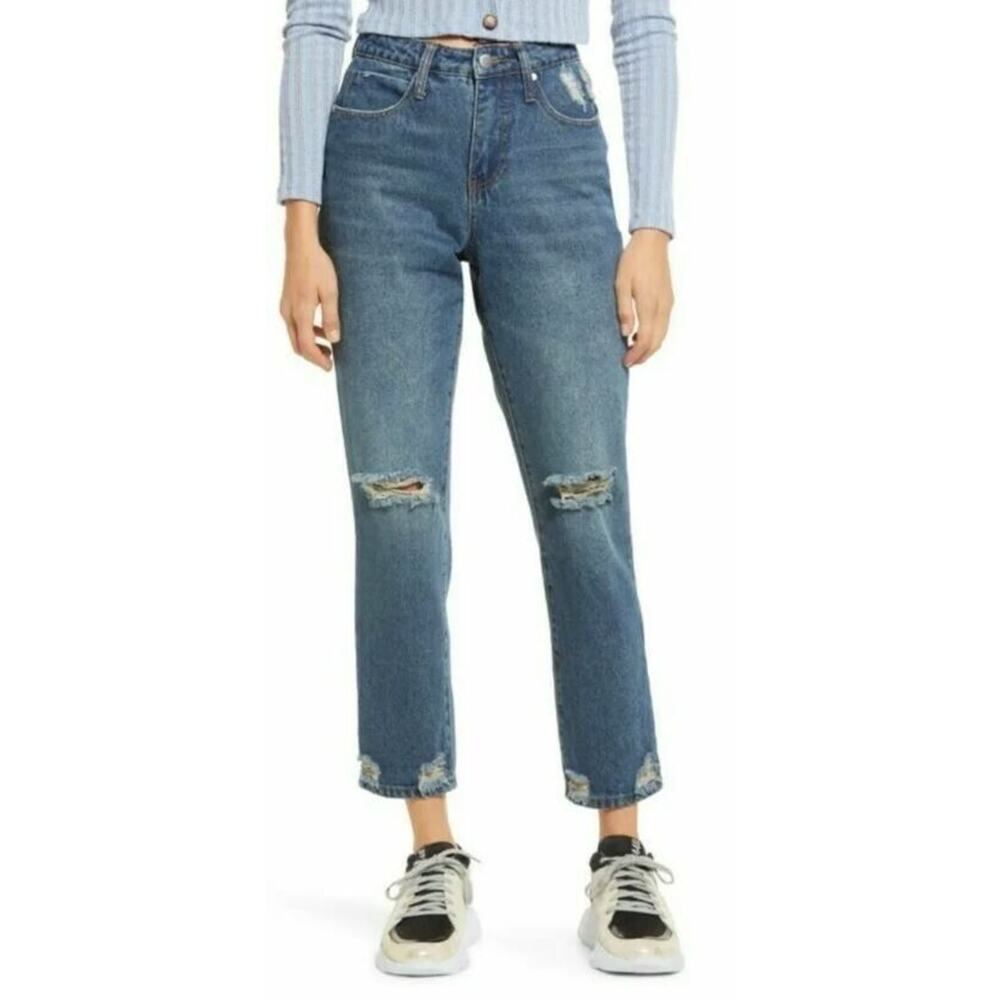 PTCL Women's Deconstructed Rigid Mom Jeans in Med‎ Wash Size 25 $45